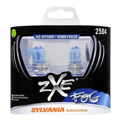 Sylvania 2504SZ.BB2 High Performance SilverStar zXe 2504 Halogen Fog Light Bulb HID Attitude and Xenon Fueled, White (2 Pack)