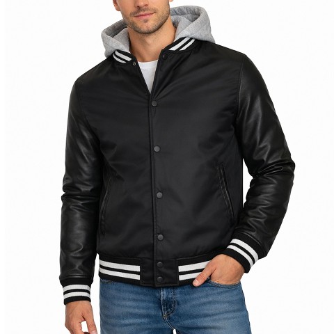 Spire By Galaxy Galaxy Formaker Men's Hooded Varsity Jacket w/ Detachable Hood