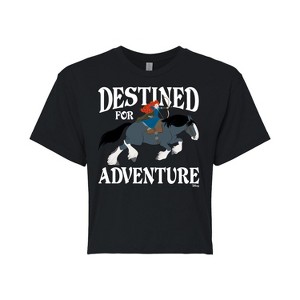 Women's - Disney - Merida & Angus Destined for Adventure Cropped Graphic T-Shirt - 1 of 4