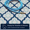 Well Woven Illuminate Moroccan Lattice Indoor OutdoorHigh-Low Pile Blue Area Rug - 3 of 4