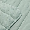 Rayon from Bamboo Jersey Quilted Blanket - Dashes - Green - Cloud Island™ - 3 of 4