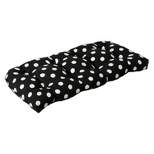 Polka Dot Outdoor Wicker Loveseat Cushion - Pillow Perfect