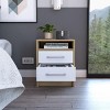 GlasFlength Nightstands Modern Nightstand Bedroom Nightstand Elegant Bedside Table with 2 Drawers for Living Room, White, 14.7"*15.7"*19.9" - 3 of 4