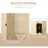 Gulches 3 Panel Pegboard Display Room Divider, 4.7' Tall Wood Indoor Portable Folding Privacy Screen, Partition Wall Divider for Home Office, Natural - 4 of 4
