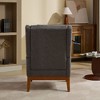 CAVINAS Modern Accent Chair with High Back&Thick Cushion,Polyester Armchair for Living Room,Single Sofa Chair with Wood Legs,Lounge Chair - 4 of 4