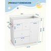 Changing Table Dresser, Nursery Baby Dresser with 3 Drawers and a Cabinet, Modern Diaper Changing Station for Bedroom, Kids Room - 2 of 4