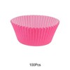 Unique Bargains Solid Color Disposable Baking Cups Greaseproof Paper 1.97"x1.18" 100 Pcs - 4 of 4
