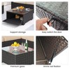 6-Piece Outdoor Patio Furniture Set,Rattan Daybed with Retractable Canopy for Garden - 4 of 4