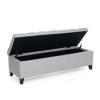 PAGED Storage Bench Button Tufted Entryway Bench Versatile Foot Stool with Pressure Hinges for Entryway, Bedroom - 3 of 4