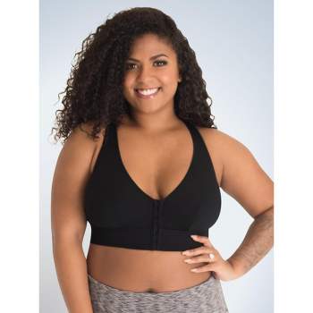 Collections Etc Women's Seamless Easy-to-Close Front Hook Comfort Bra 