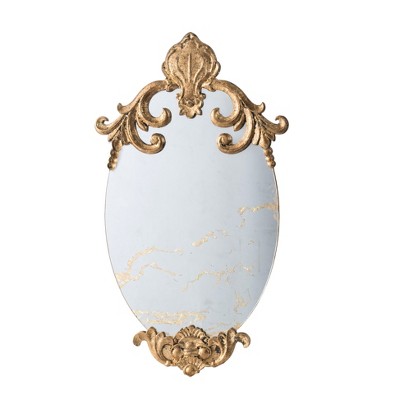 Vynxaria 15 in. Wx26 in. H Decorative Oval Wall Mirror, Accent Mirror for Living Room, Entryway, Bedroom, Office