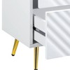 Acme Furniture Gaines Nightstand White High Gloss Finish - 4 of 4