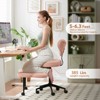 Pinmoco Office Chair Ergonomic Cross-Legged Desk Chair with Height Adjustable Wheels Meditation Chair - 4 of 4