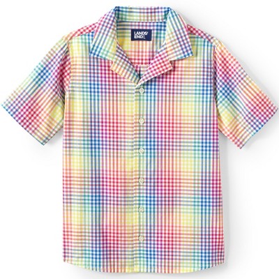 Lands' End Men's Linen Camp Collar Short Sleeve Shirt - Small - Hot Pink :  Target