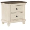 NicBex Rustic 2-Drawer Nightstand with Classic Knobs Bedside Table with Storage End Table for Bedroom, Living Room - 3 of 4