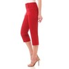 Rekucci Women’s Pull-On Comfort Capri Pants with Back Lacing Detail & Pockets – Mid-Rise Stretch Capris - 2 of 4