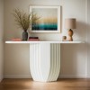 Hommoo 63" Modern Console Table with Geometric Base, Narrow Entryway Sofa Table - 2 of 4