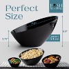 Posh Setting Black Angled Plastic Large Serving Bowls - 54 oz. - 5 Pack - 4 of 4