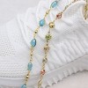RMZ GOLD NYC 18K GOLD FILLED HIGH POLISH FINSH GOLD MULTI COLOR CRYSTAL ANKLET - 3 of 4