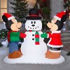 Gemmy Christmas Airblown Inflatable Mickey and Minnie Decorating Snowman Scene Disney, 5 ft Tall - 2 of 2