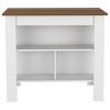 INFURNIC Kitchen Carts and Islands Kitchen Island with Open Storage Shelves and Spacious Prep Surface, Multicolored, 27.5"*40.5"*35.4" - 4 of 4