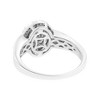 Silver 1/3 Cttw Pave Set Round-Cut Diamond Braided Halo Cocktail Ring - 4 of 4