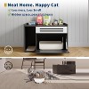 Nasitip Hidden Cat Litter Box Enclosure with Ventilated Panel & Drop-Door, Modern Wooden Cat House Furniture - 3 of 4