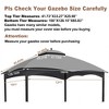 Sevobal Patio Umbrellas Replacement Canopy Top, Heavy Duty Gazebo Roof, Gazebo Top With Air Vent, Replacement Top Only, Gray, 150"*128.15"*33" - 3 of 4