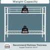 ONWITH Twin Over Twin Metal Bunk Bed,Metal Structure Bedframe White - 4 of 4