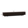 Famapy Brown Long TV Cabinet Woodgrain Finish 4 Drawers Storage - 3 of 4