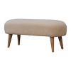 TiramisuBest Contemporary Bench in Silver Metal and Camel Faux Leather, 18.0"L Entryway Bench - 3 of 4
