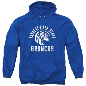 Fayetteville State University Official FSU Broncos Logo Unisex Adult Pull-Over Hoodie, Royal Blue - 1 of 4