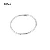 Unique Bargains Metal Book Loose Leaf Binder Hinge Snap Key Rings 2.1" Outside Dia 8 Pcs - 2 of 4