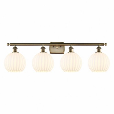 White Venetian - 4 Light Bath Vanity In Modern Style-11 Inches Tall and 38 Inches Wide