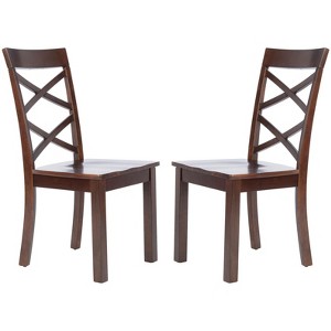 Ainslee Dining Chair (Set of 2) - DCH9217 - Brown - Safavieh - 1 of 4