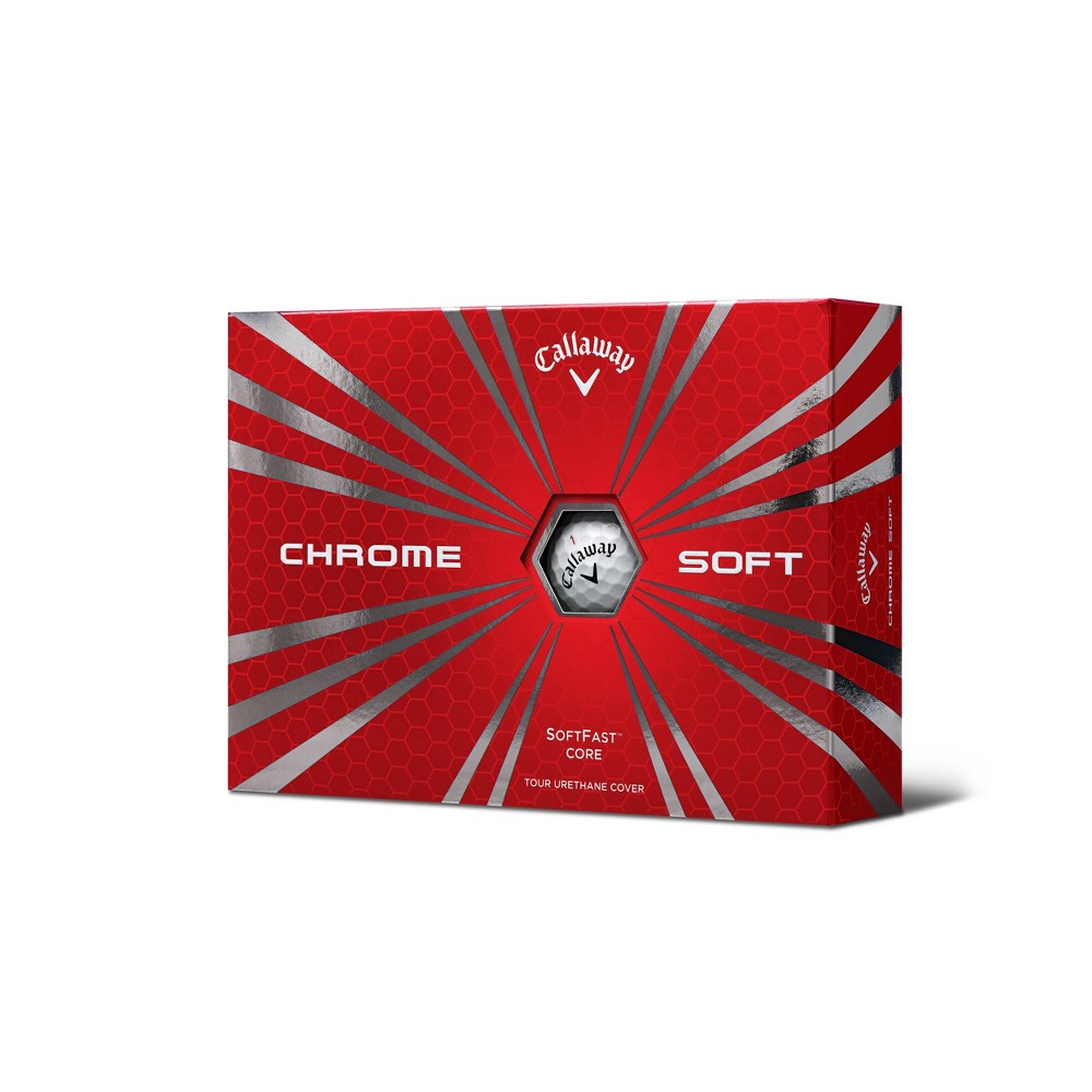 Callaway Chrome Soft Golf Balls 12pk: Urethane Shell Rubber Fill