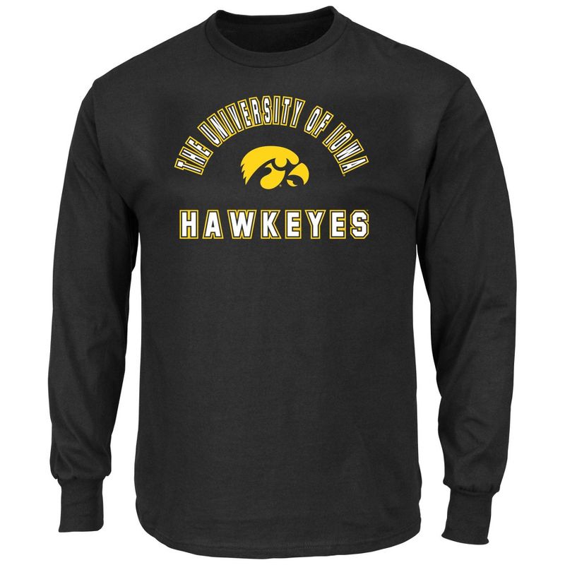 NCAA Iowa Hawkeyes Men's Big and Tall Long Sleeve T-Shirt, 1 of 4