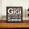 Slickblue Rustic Gigi Wood Sign – Solid Knotty Pine Wall Art for Grandma, 7x7 Inches, Multiple Colors - 3 of 3