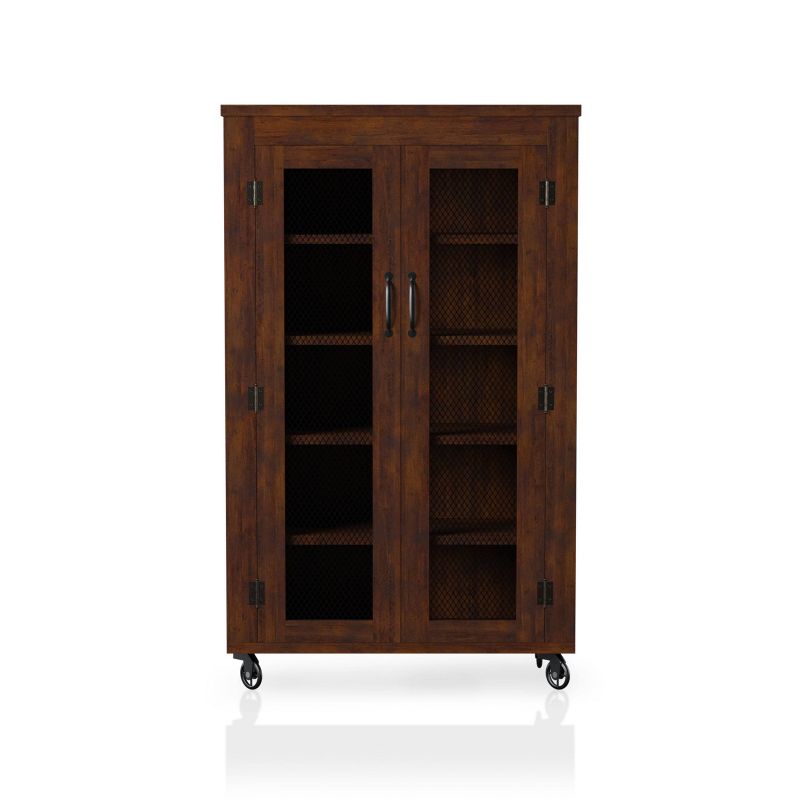 Mayab Industrial 5 Shelves Mobile Cabinet Vintage Walnut - HOMES: Inside + Out, 5 of 8