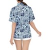 LA LEELA Women's Button Down Short Sleeve Summer Camp Short Sleeves Shirt Hawaiian Club party Casual Tops - 4 of 4