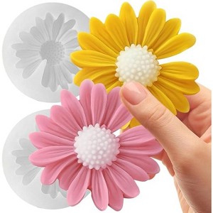 JDICTION 2-Piece Silicone Mold Set - Daisy Flower & Wave Spiral Molds For Resin Casting, Candle Making And Home Decor - 1 of 4