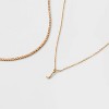 14K Gold Dipped Cubic Zirconia Initial Necklace Set 2pc - A New Day™ Gold - 3 of 3