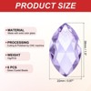 Unique Bargains K9 Crystal DIY Grid Chandelier Oval Pendant beads 1.5" 6 Pcs - 2 of 4