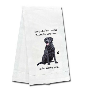 E & S Imports 26.0 Inch Black Labrador Kitchen Towel Dog Puppy Paw Kitchen Towel - 1 of 3