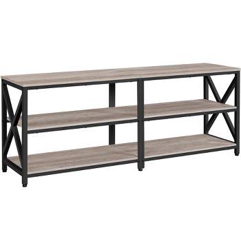 Yaheetech Vintage TV Stand for TV up to 70 Inches 3-Tier TV Console Table