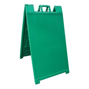 Plasticade Signicade Portable Folding Sidewalk Double Sided Sign Stand, Green - 1 of 4