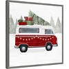 Amanti Art 22"x22" Yuletide Camper IV by Victoria Barnes Framed Canvas Wall Art - 2 of 4