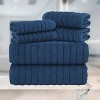 BAGOKIE 100% Turkish Cotton Corduroy Ribbed Bath Towels 6-Piece Set - 4 of 4