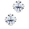 SHINE by Sterling Forever Sterling Silver Round Cut Prong Set Stud Earrings - 3 of 4