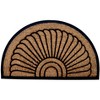 HomeRoots 24" X 36" Beige and Black Rubber and Coir Outdoor Semi Circle Door Mat - 4 of 4